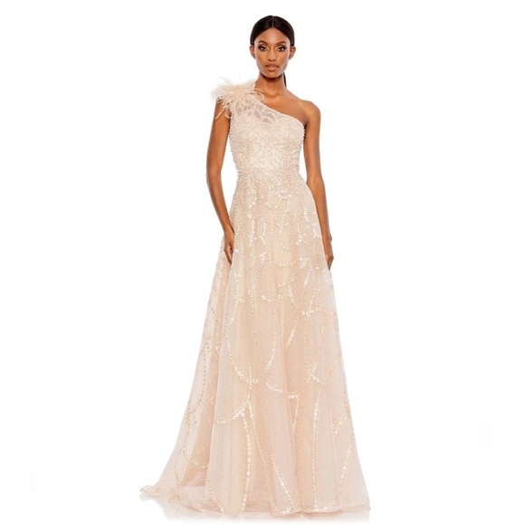 Mac Duggal Dresses & Skirts - Mac Duggal 20389 NWT EMBELLISHED ONE SHOULDER A LINE GOWN